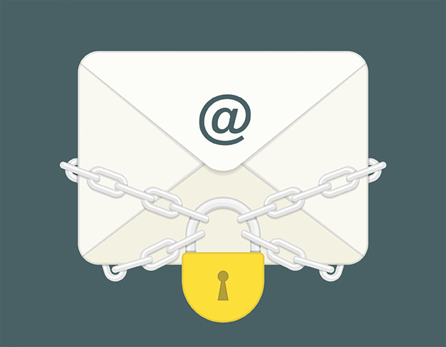 email chained up